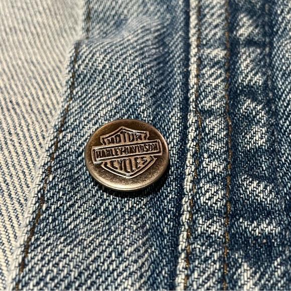 Vintage Harley Davidson denim vest - Picture 4 of 8